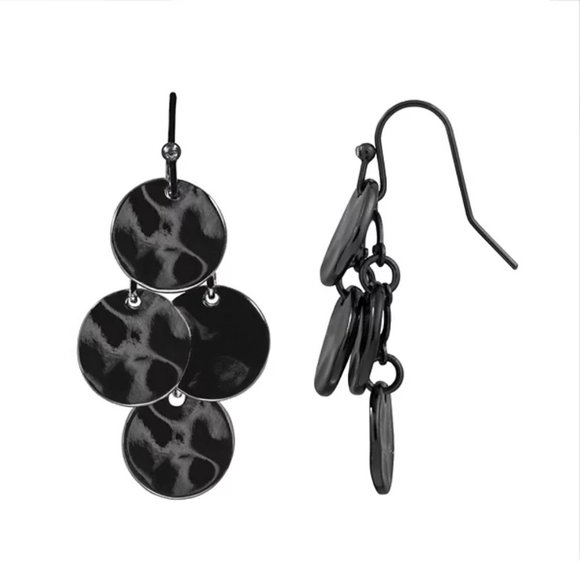 Sonoma Jewelry - Sonoma Goods For Life® Hematite Disc Nickel Free Chandelier Earrings